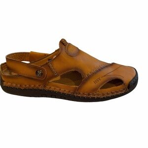 HSV Men’s Leather Fisherman Sandals Size 41 Brown Casual Comfort Shoes